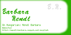 barbara mendl business card